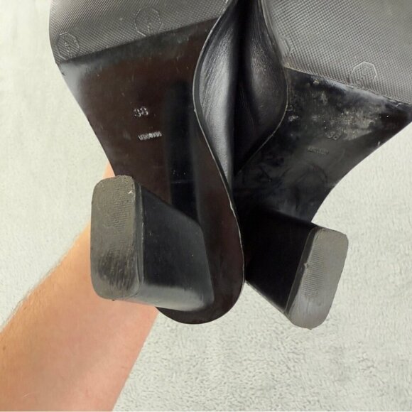 Alexander Wang Black Leather Heels Women’s Size 8 US/38 EU - Picture 10 of 11